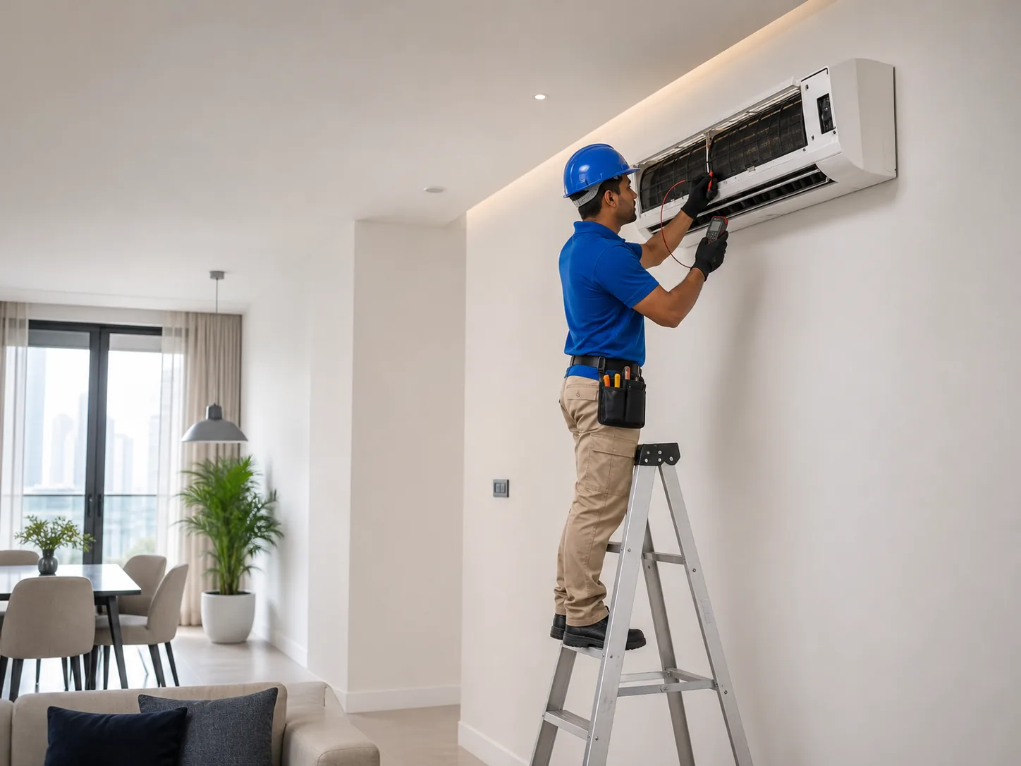 Indoor AC service context